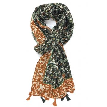 Just d' Lux Scarf flowers B10-0042 Light green 