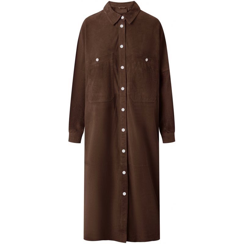 Depeche Long Shirt Dress 50372 Chocolate