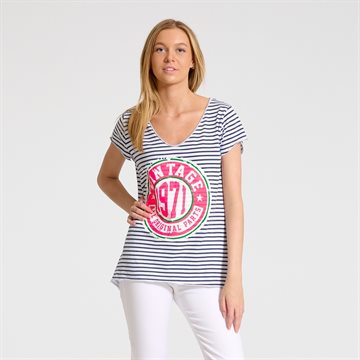 Marta Du Chateau T-shirt 1530 White stripe