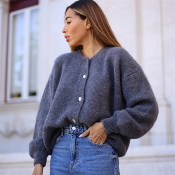 Depeche Clothing SarahDe Alpaca Cardigan 100376 254 Grey Melange