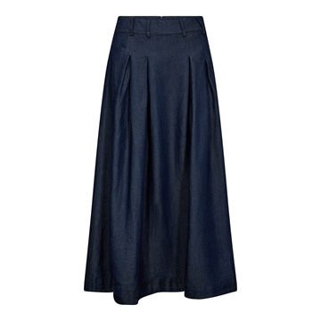 Co Couture AnyaCC Denim Pleat Skirt Navy Denim 34181
