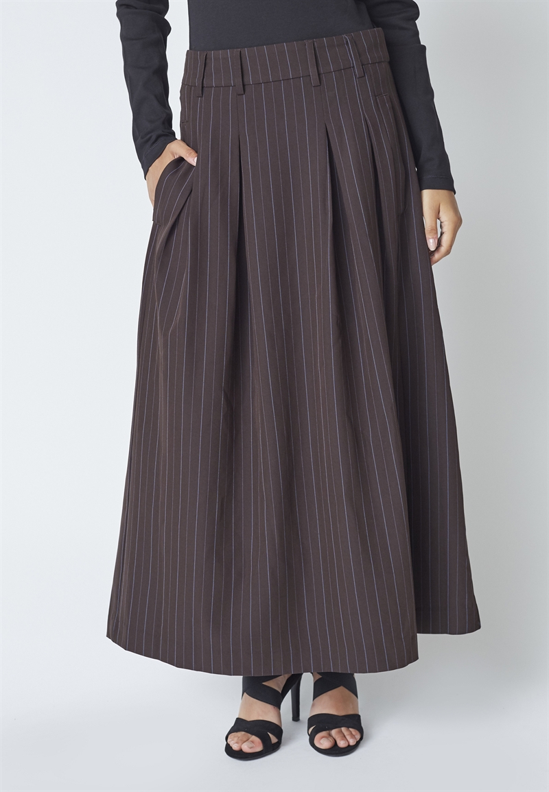 Co Couture AnyaCC Trinny Pleat Skirt 44001 145 Dark Brown 