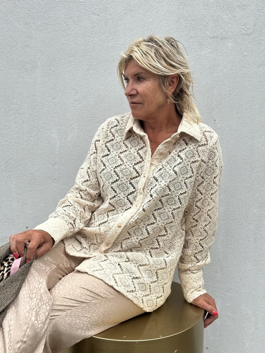 GASPAR Copenhagen Lace Shirt 2507335 Skjorte Off White 