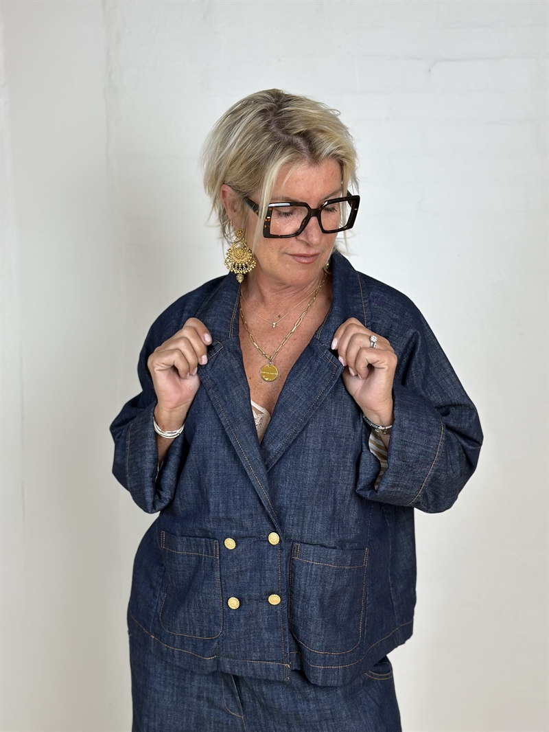 GASPAR Madrid Denim Jacket 2507505 Jakke Dark Blue