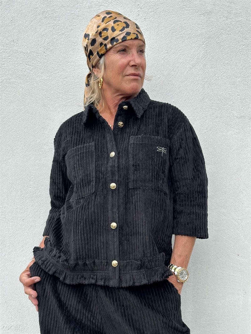 GASPAR Vigo Corduroy Shirt 2510303 Skjorte Black