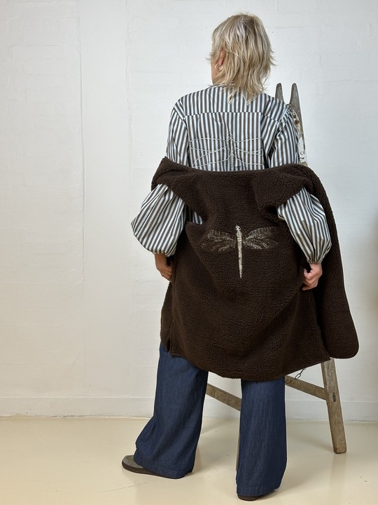 GASPAR Duffy Long Waistcoat 2510336 Brown〖 PRE-ORDRE〗KOMMER I DECEMBER