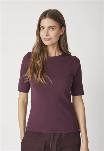  Co Couture GrannyCC Embroidery SS Tee WINERED 33166 