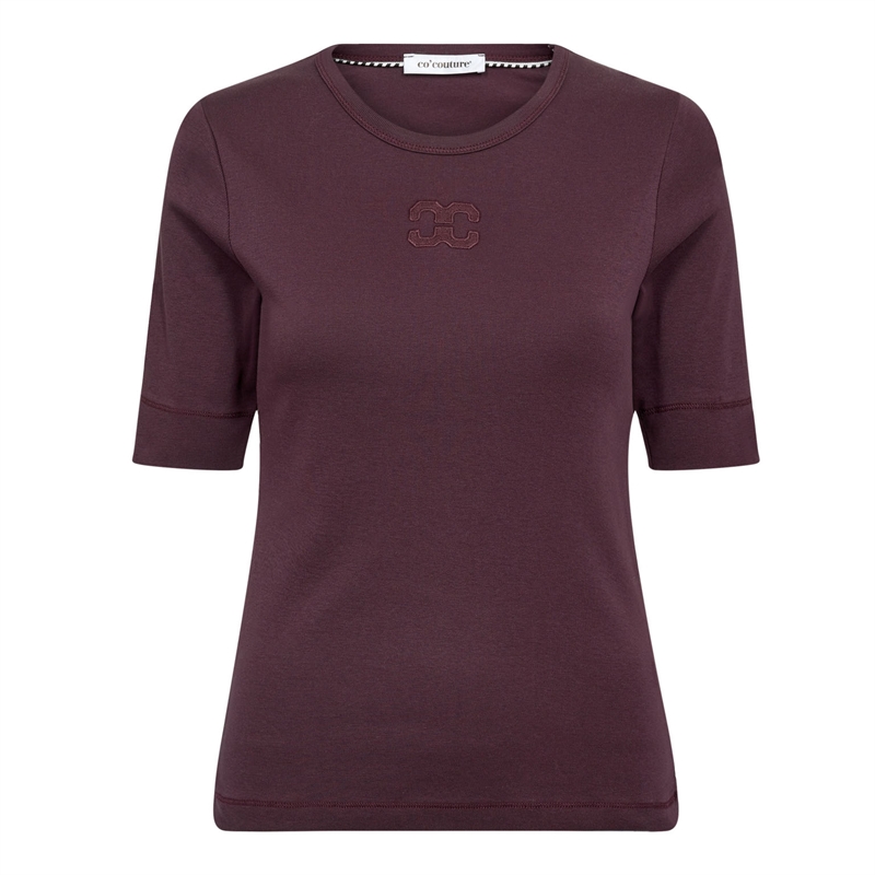  Co Couture GrannyCC Embroidery SS Tee WINERED 33166 