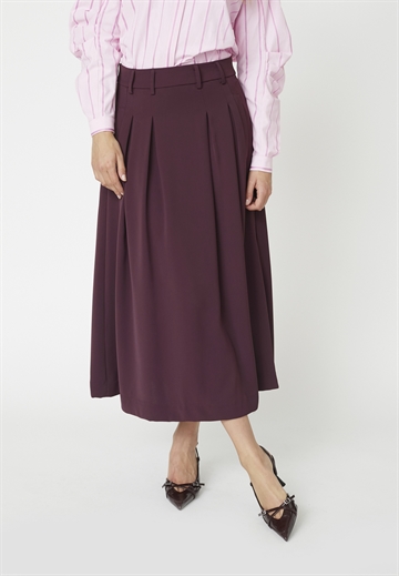 Co Couture AnyaCC Pleat Skirt 34178 WINERED 