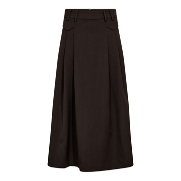 Co Couture LunaCC Pocket Pleat Skirt 34222 Dark Brown