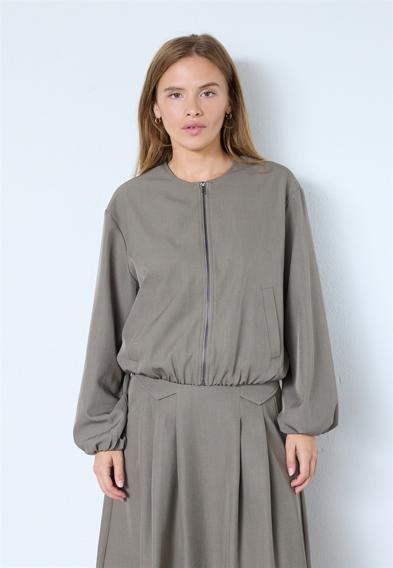 Co Couture LunaCC Balloon Zip Jacket 30330 Walnut