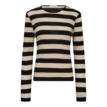 Co Couture MasonCC Stripe Blouse 33193 BONEBLACK