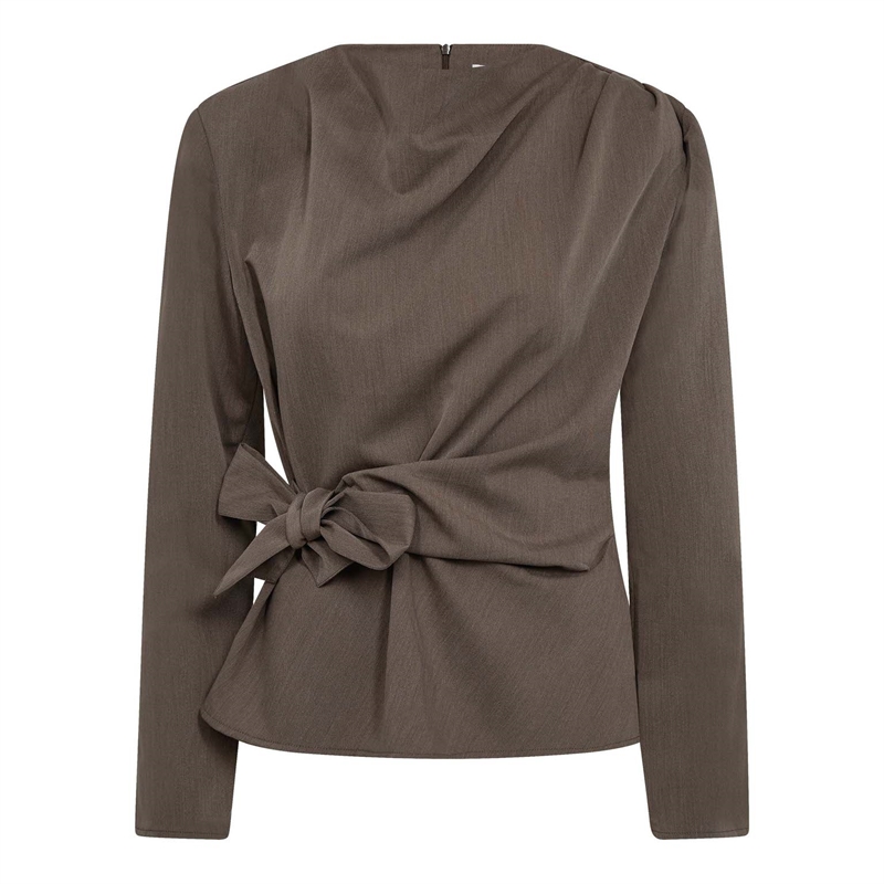 Co Couture TengaCC Pleat Blouse 45043 154 Walnut