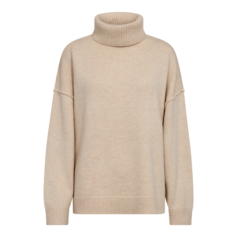 Co Couture MajaCC Slit Roll Neck 32144 Bone