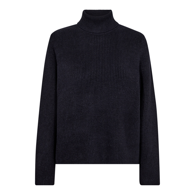 Co Couture RowCC Rib Roll Neck 32159 Navy 