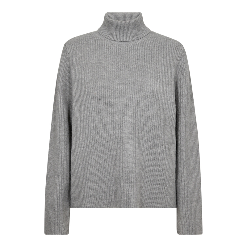 Co Couture RowCC Rib Roll Neck 32159 Grey Melange 
