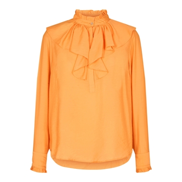 Co Couture Callum Volant Blouse Orange 35062 Skjorte