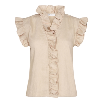 Co Couture SuedaCC Frill Top Bone 35213
