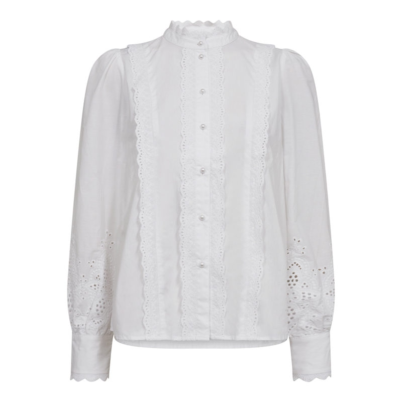 Co Couture AllyCC Anglaise Pearl Shirt White 35284 