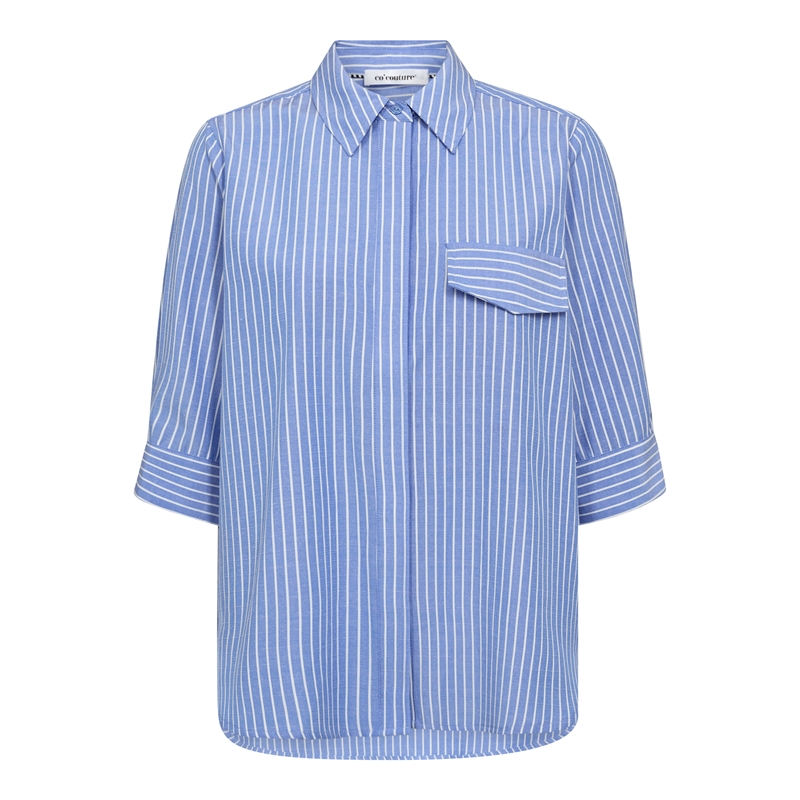 Co Couture TeaCC Stripe SS Shirt 35822 Blue 