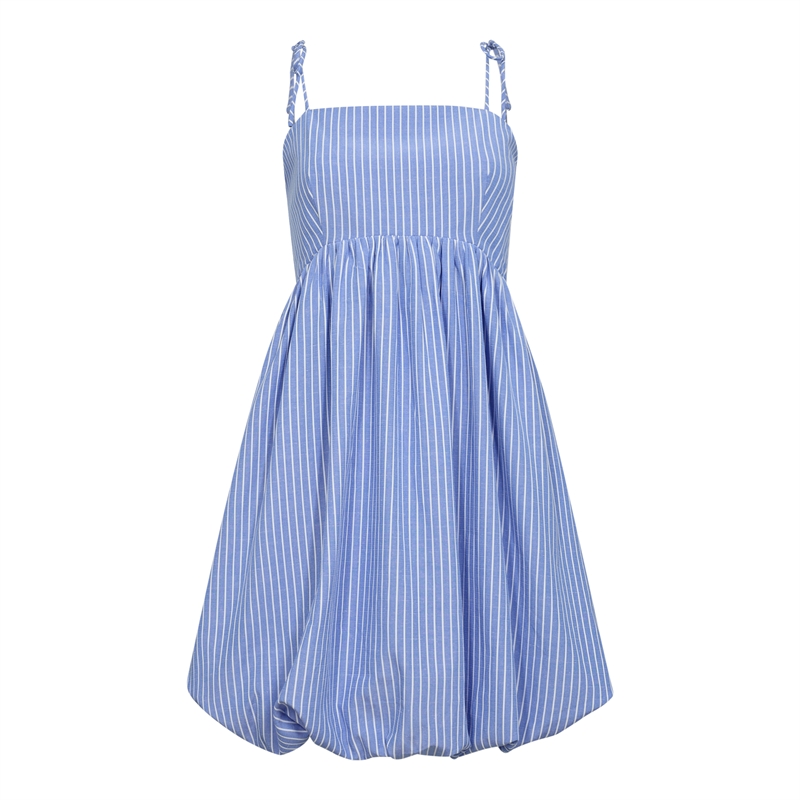 Co Couture TeaCC Stripe Balloon Dress 36494 Blue