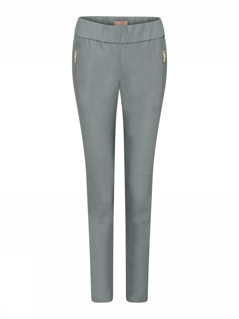 Gustav Dara stretch leather pants Green 48011