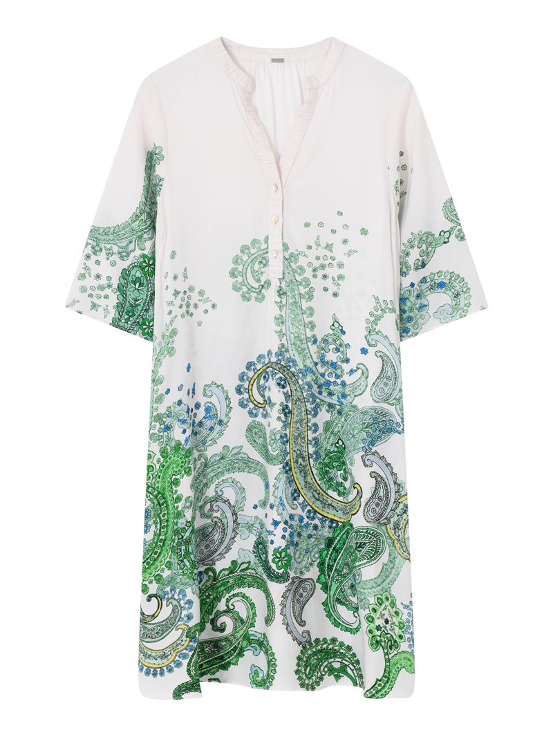 Gustav Costa shirt dress Pastel w. Green Paisley Print 49508 