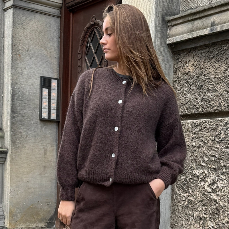 Depeche Clothing SarahDe Alpaca Cardigan 100376 015 Brown