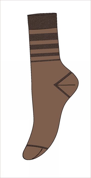Gustav Frix rib ankle socks Brun med sort