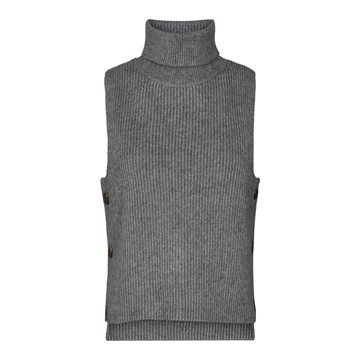 Co´ Couture Row Button Vest KNIT Grey Melange  92069