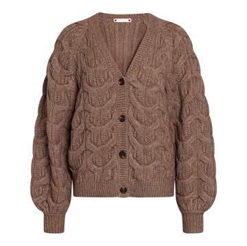 Co´ Couture Jennese Cable Cardigan Walnut KNIT 92070 