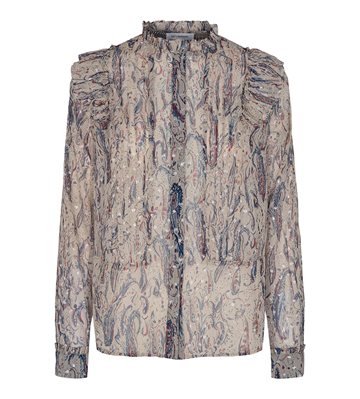Co´Couture Miriam Paisley Shirt - Bone - Skjorte 95399
