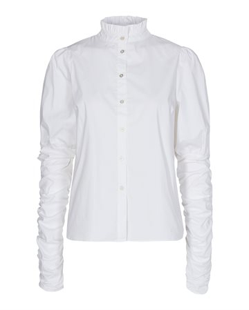 Co´Couture Sandy Poplin Puff Shirt - hvid  