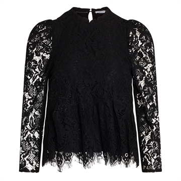Co Couture New Winter Lace Blouse Sort 35093 - Skjortebluse