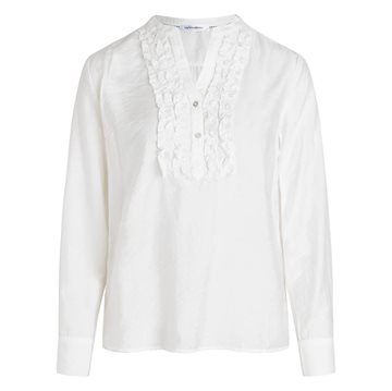 Co´ Couture Callum Frill Placket Shirt 95782 White