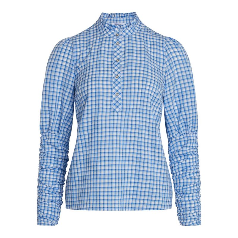 Co´Couture Sandy Dobby Check Shirt Sky Blue 95785