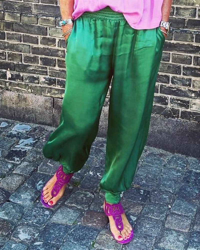 ASTA N Evelina Smock Pant Green 