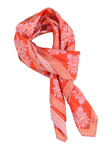 Gustav Allis printed silk scarf Coral Print 48800