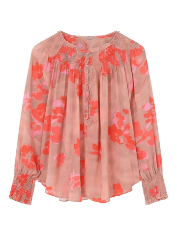 Gustav Amber chiffon shirt - Skjorte Cameo Rose Floral Print 48639 **KOMMER SLUT FEB.**