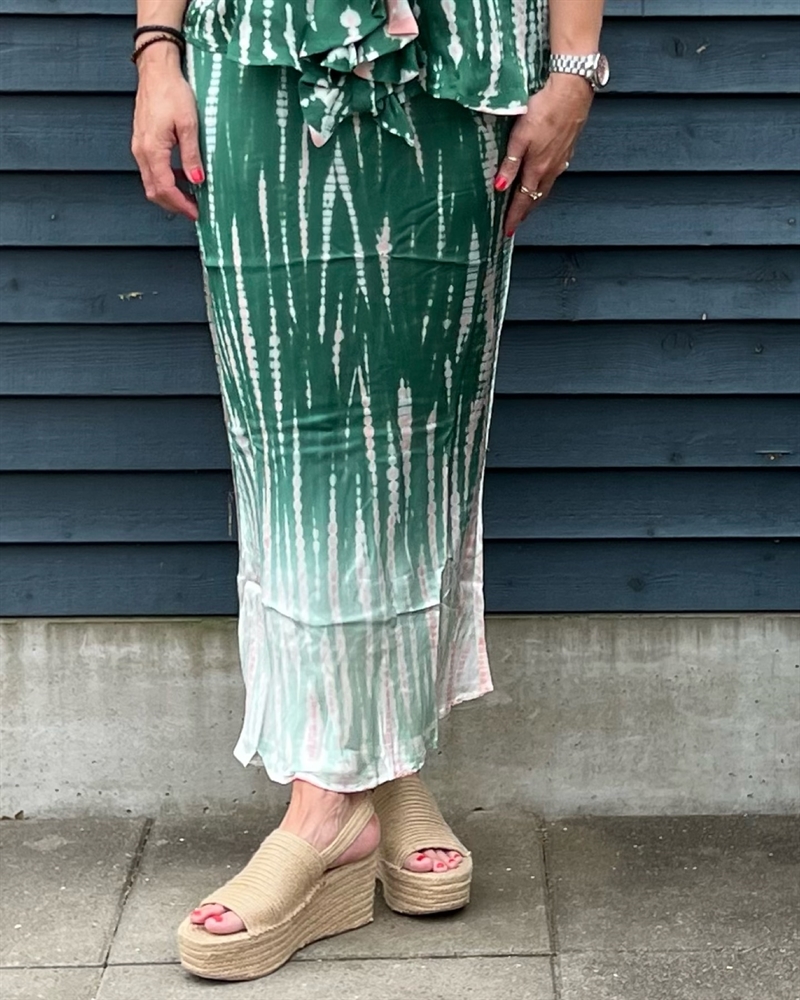 Asta N Malin Bias Skirt Multi Green