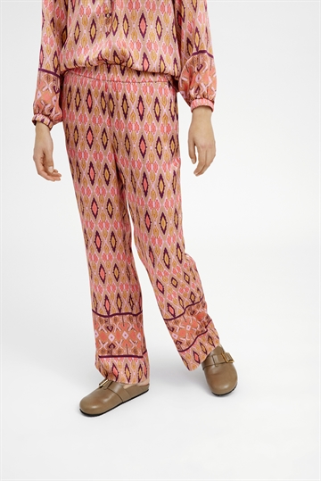 Gustav Bay wide leg pants Quartz Pink Harlequin Print 48034 **KOMMER SLUT FEB.**