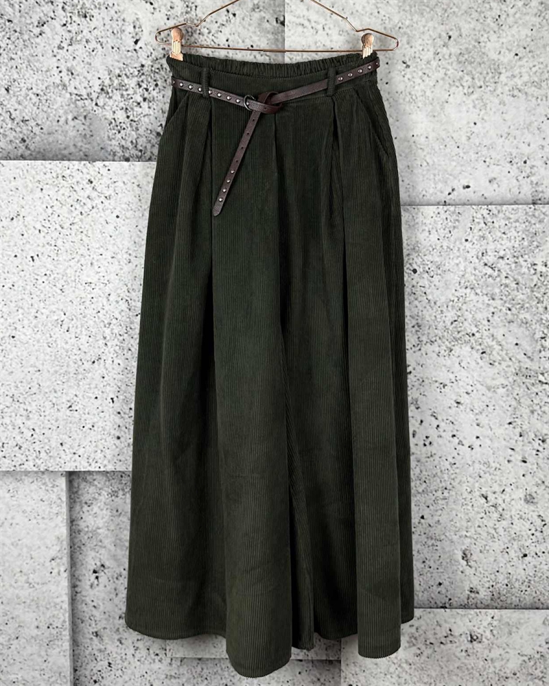 Cabana Living Friga Fløjls Buksenederdel 824687.345 Kaki