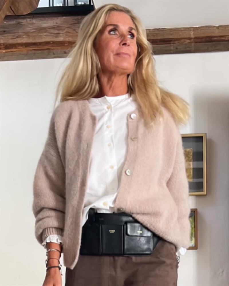 Depeche Clothing  SarahDe Alpaca Cardigan  100376 011 Sand