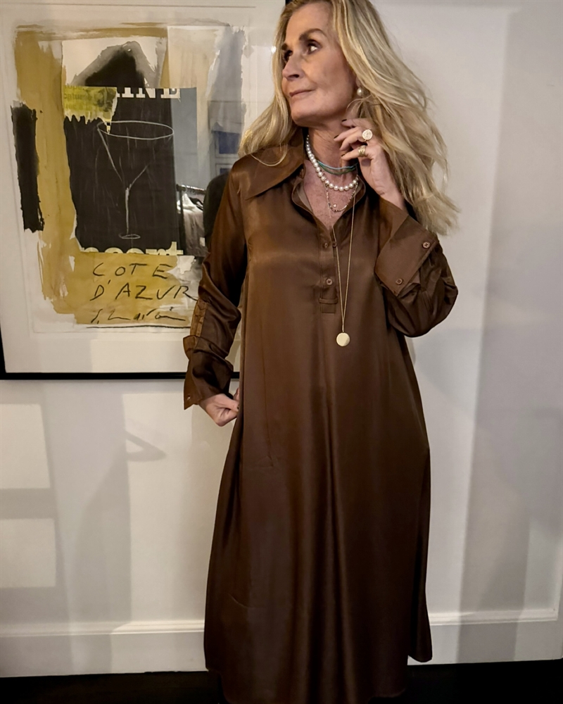 Depeche Clothing Cindy kjole 100338 - Brown