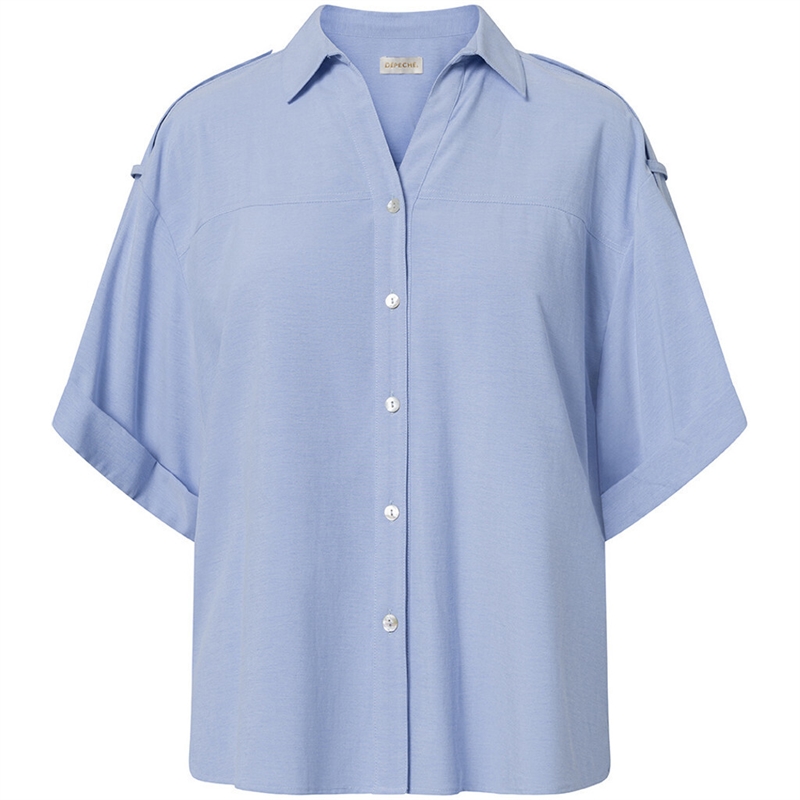 Depeche Clothing FayDE SS Shirt 100014 029 Blue Skjorte 