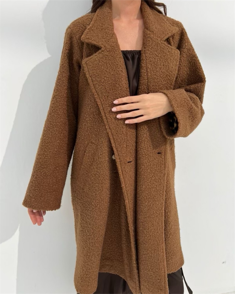 Design By Laerke Teddy Jakke Cognac