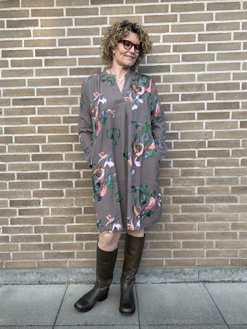 Gustav Costa shirt dress Chanterelle with Beige Print 47511 