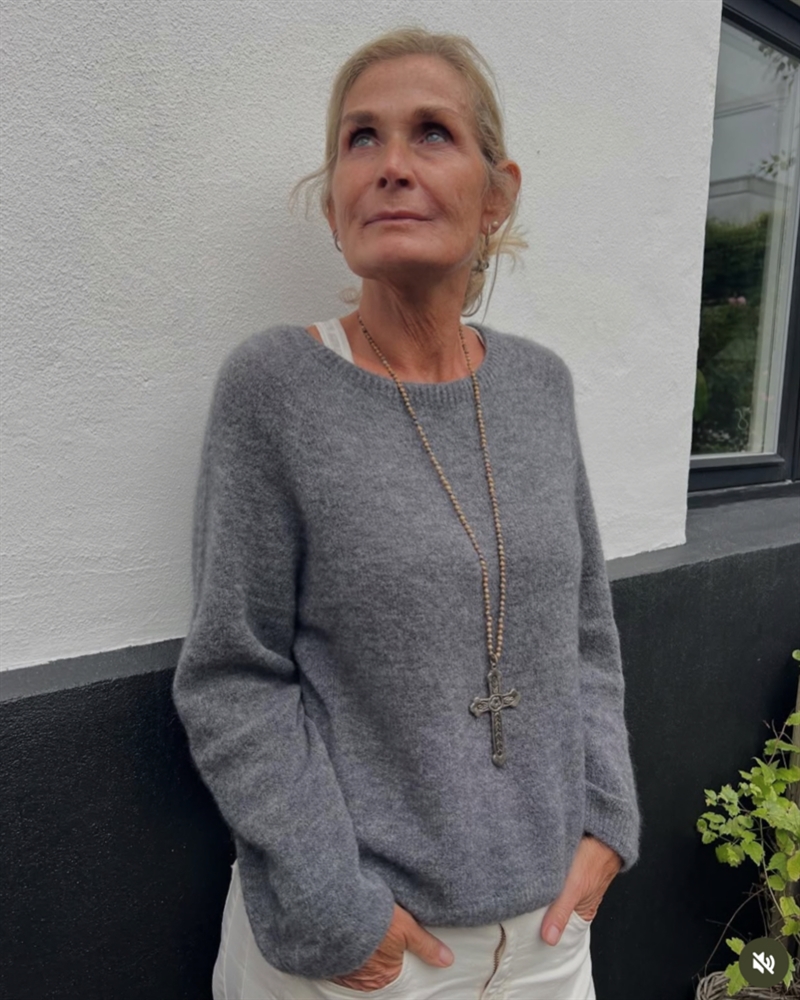 Depeche Clothing SarahDe Alpaca O-Neck Knit 100374 254 Grey Melange 