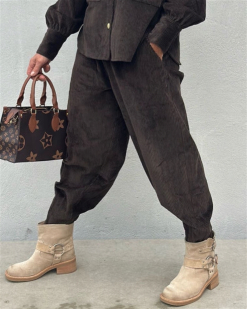 GASPAR Colorado Corduroy Pant 2510920 Brown〖 PRE-ORDRE〗KOMMER I DECEMBER