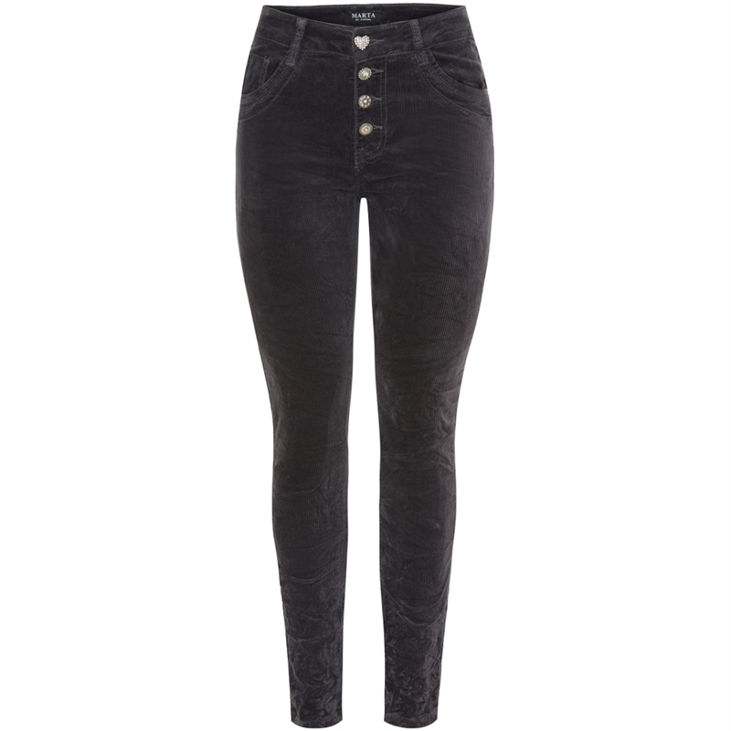 MARTA Lina Jeans MDC108- Dark Grey Welvet Jeans